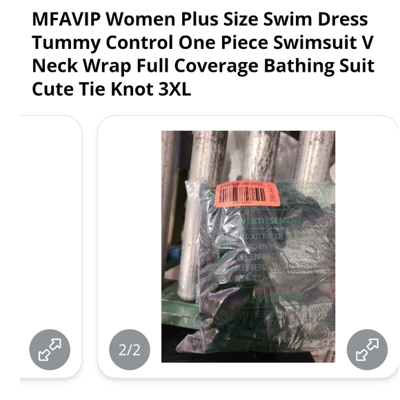 MFAVIP - 3X Elegant Black Women's Swim Dress - Picture 8 of 10